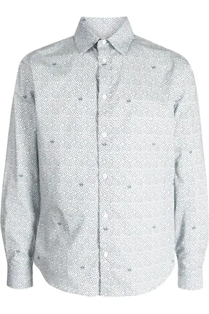Maison Kitsuné Casual Shirts, male, , XL, Graphic-Print Cotton Shirt
