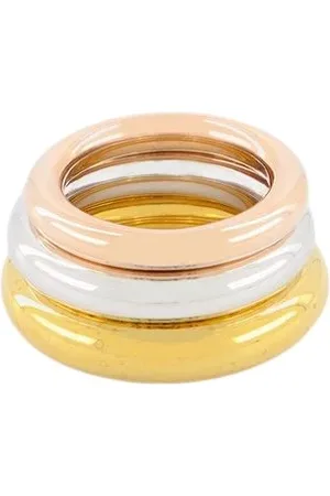 CHARLOTTE CHESNAIS Rings, female, , 51 MM, Brahma 3 Rings Set Ring - - Silver/18K Gold Plated