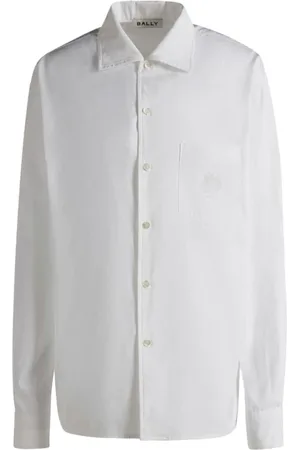 Bally Shirts, female, , S, Embroidered Logo Cotton Shirt