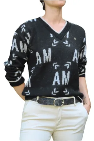 Aeronautica Militare V-neck Knitwear, female, , XL, Unique Mohair Blend V-Neck Jumper