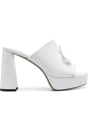 Patou Leather Block Heel Sandals