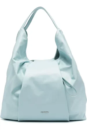 vic matiè Handbags, female, , ONE SIZE, Turquoise Calf Leather Tote Bag