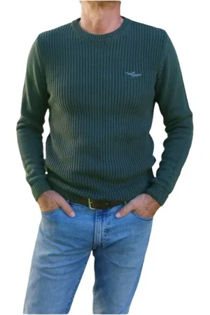 Aeronautica Militare Cotton Knit Round Neck Jumper