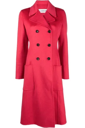 Lanvin Double-Breasted Coats, female, , S, Double-Breasted Cashmere Coat