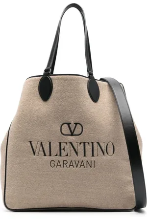 VALENTINO GARAVANI Tote Bags, male, , ONE SIZE, Reversible Leather Bag with Embroidered Logo