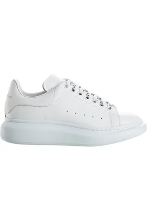 Alexander McQueen Sneakers, male, , 9 1/2 UK, Classic Black Leather Lace-up Oversize Trainers