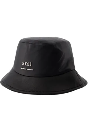 Ami Hats, unisex, , 60 CM, Leather Bucket Hat with Brass Details