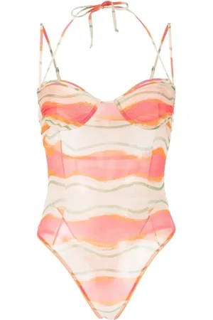Jacquemus Graphic-Print Mesh Bodysuit