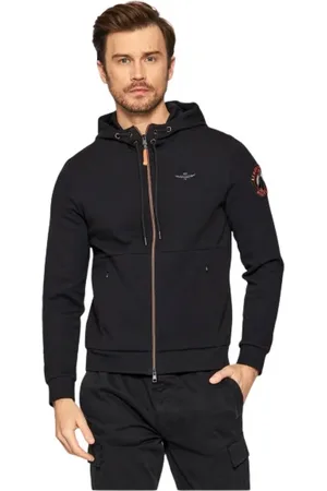 Aeronautica Militare Zip-throughs, male, , M, Adjustable Hooded Zip Sweatshirt