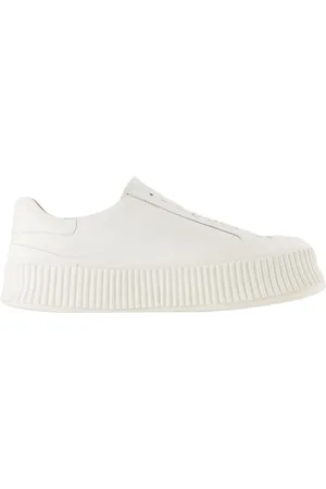 Jil Sander Sneakers, female, , 6 UK, White Leather Trainers - Round Toe