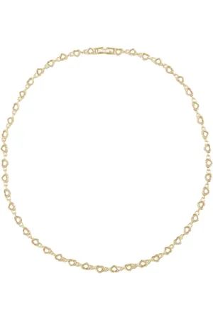 númbering Necklaces, female, , ONE SIZE, Gold Plated Round Brilliant Heart Necklace