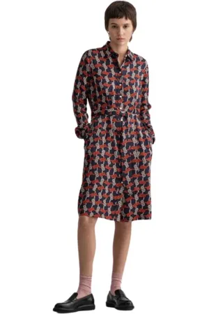 GANT Shirt Dresses, female, , S, Soft Lyocell Rope Print Shirt Dress