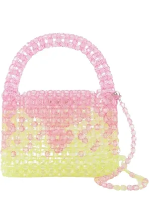 GERMANIER Cross Body Bags, female, , ONE SIZE, Beaded Hobo Bag - Pink/Green - Pearl