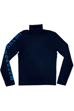 Bikkembergs Turtlenecks, male, , M, Navy Regular Pull Jumper