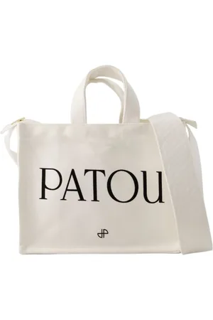 Patou Tote Bags, female, , ONE SIZE, Small Tote Bag - - Cotton - Cream