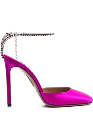 Aquazzura Pumps, female, , 6 UK, Crystal-Embellished Satin Pumps