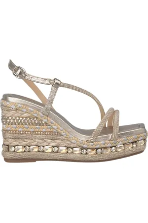 Alma en Pena Wedges, female, , 5 UK, Wedge Sandal with Rhinestone Straps