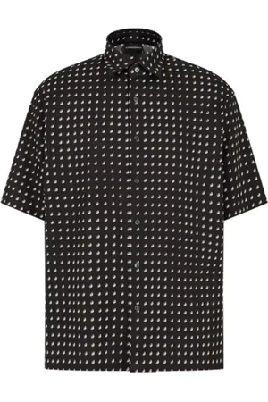 Emporio Armani Short Sleeve Shirts, male, , S, Eagle Logo Short Sleeve Shirt