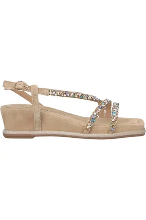 Alma en Pena Wedges, female, , 8 UK, Rhinestone Wedge Sandals