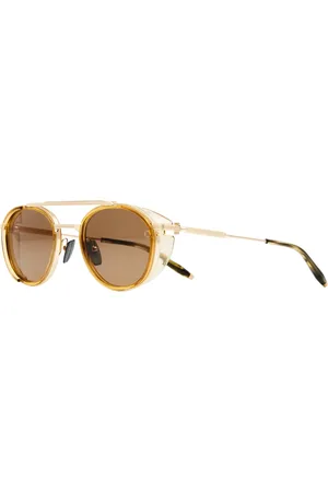 AKONI Sunglasses, male, , ONE SIZE, Handmade Crystal Amber Sunglasses