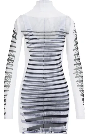 Jean Paul Gaultier Printed Mesh Mini Dress