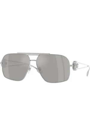 VERSACE Silver Mirrored Sunglasses