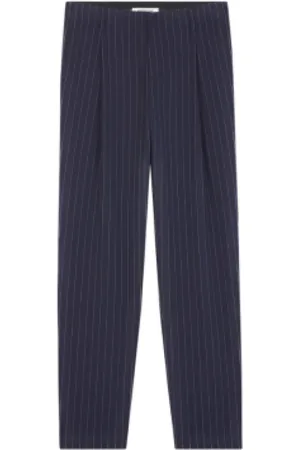 Maison Kitsuné Suit Trousers, male, , 3XS, Striped Wool Tailored Trousers