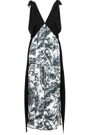 Bottega Veneta Midi Dresses, female, , XS, Printed Silk Long Dress