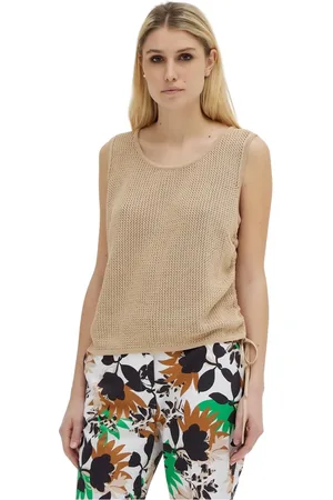 Giorgio Ribbed Cotton Top Sand Color
