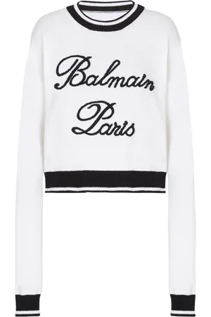 Balmain Round-neck Knitwear, female, , M, Signature knit jumper