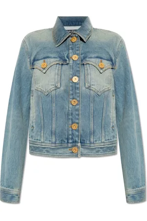 Balmain Denim Jackets, female, , M, Denim Jacketwith Vintage Effect