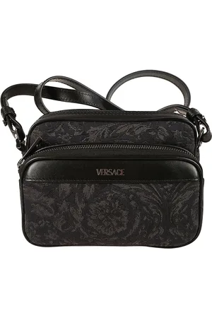 VERSACE Fabric Jacquard Crossbody Bag
