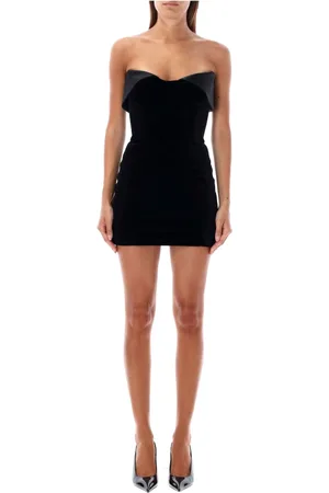MUGLER Velvet Corset Mini Dress