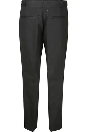 Maison Margiela Pleated Trousers with Logo Detail