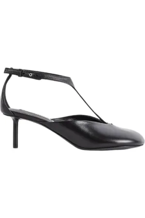 Jil Sander Pumps, female, , 5 UK, Leather Round-Toe Pumps