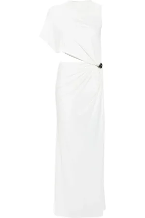 Courrèges Maxi Dresses, female, , S, Asymmetric Column Dress with Cut-Out Detailing