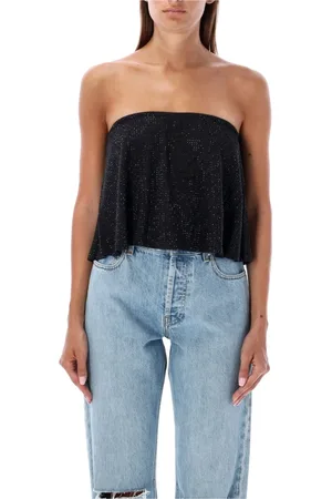 Retrofete Sleeveless Tops, female, , S, Crystal Strapless Topwear Aw24