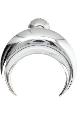 Marine Serre Moon Crescent Silver Jewelry Earrings