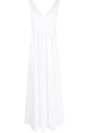 P.A.R.O.S.H. Elegant Maxi Dress Bianco Style