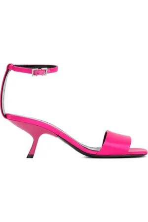 Sergio Rossi Magenta Satin Sandals Ankle Boots