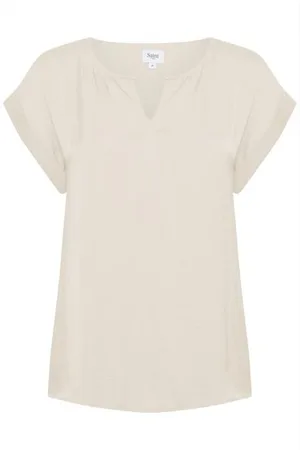 Saint Tropez Blouses, female, , XS, Short Sleeve Top with Polka Dot Print