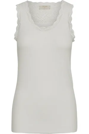Cream Sleeveless Tops, female, , S, Sleeveless Top
