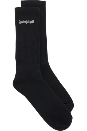 Palm Angels Socks, male, , L/XL, Logo Embroidered Socks