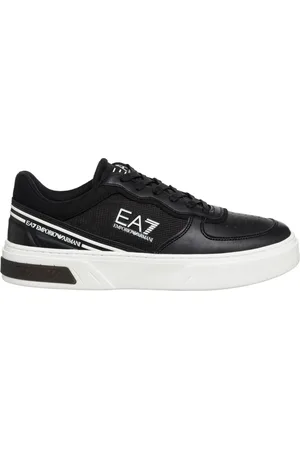 EA7 Sneakers, male, , 8 1/2 UK, Plain Lace-Up Trainers