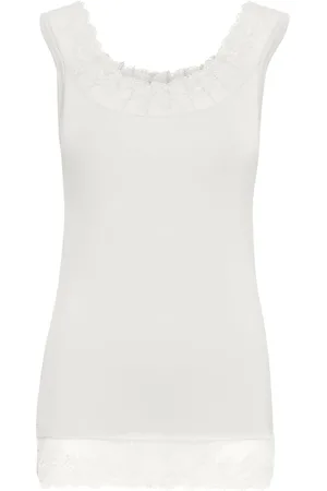 Cream Sleeveless Tops, female, , S, Sleeveless Top