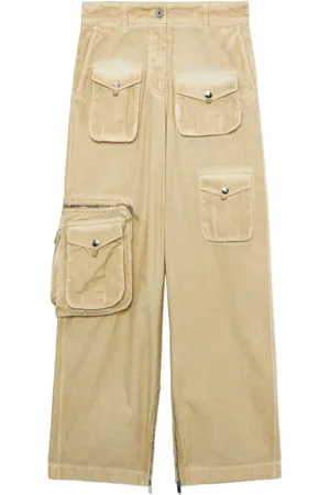 Halfboy Wide Trousers, female, , W26, Cargo Trousers in Warm Sand