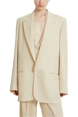 PETAR PETROV Blazers, female, , M, Cream Blazer