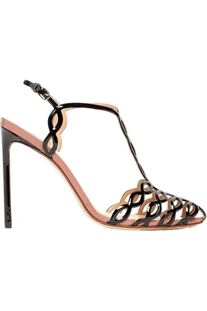 Francesco Russo High Heel Sandals, female, , 2 UK, Patent Leather Sandal with 10.5 cm Heel