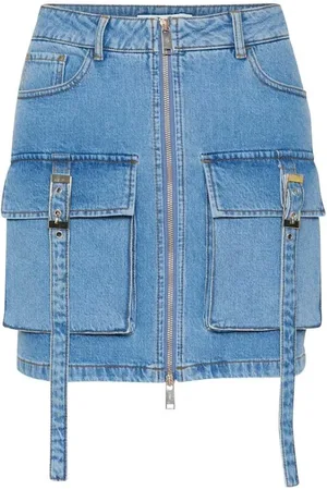 Gestuz Denim Skirts, female, , L, Cargo Rock Skirt Mid Washed