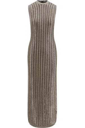 Tom Ford Ribbed Wool Blend Lurex Dress